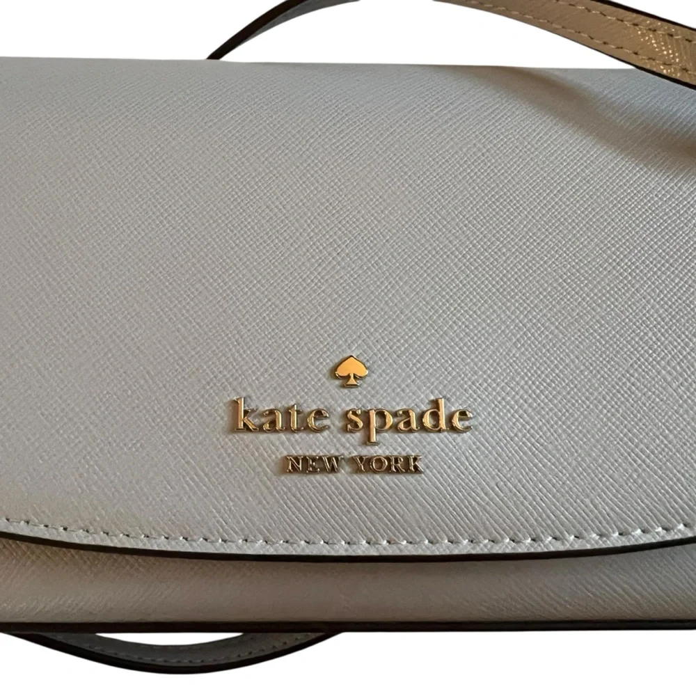 kate spade Light Blue Crossbody Bag with Gold Chain